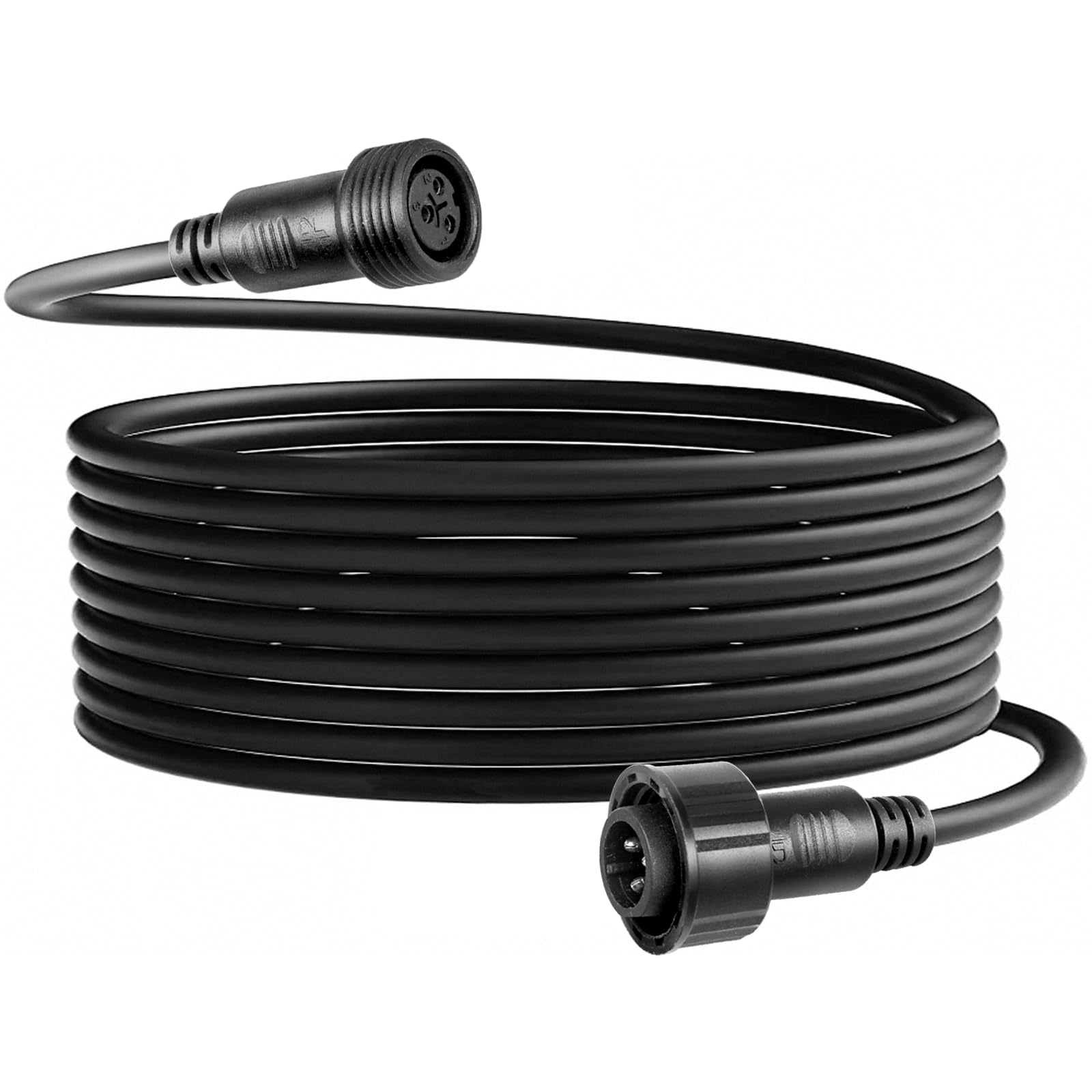 Waterproof XLR Connection Wire, 5m/16.4ft IP Rated Extension Cable, Outdoor Dmx Cable Connector Converter for Stage Lights, Hand in Hand 3 Pin Dmx Terminator Plug, Waterproof Wire Caps