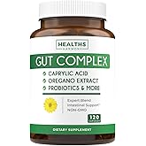 Candida Support (120 Capsules) - Caprylic Acid, Oregano Oil & Probiotics Help Maintain Already Normal Levels of Yeast and Candida - Vegetarian, Non-GMO Intestinal Supplement - Gut Cleanse (No Pills)
