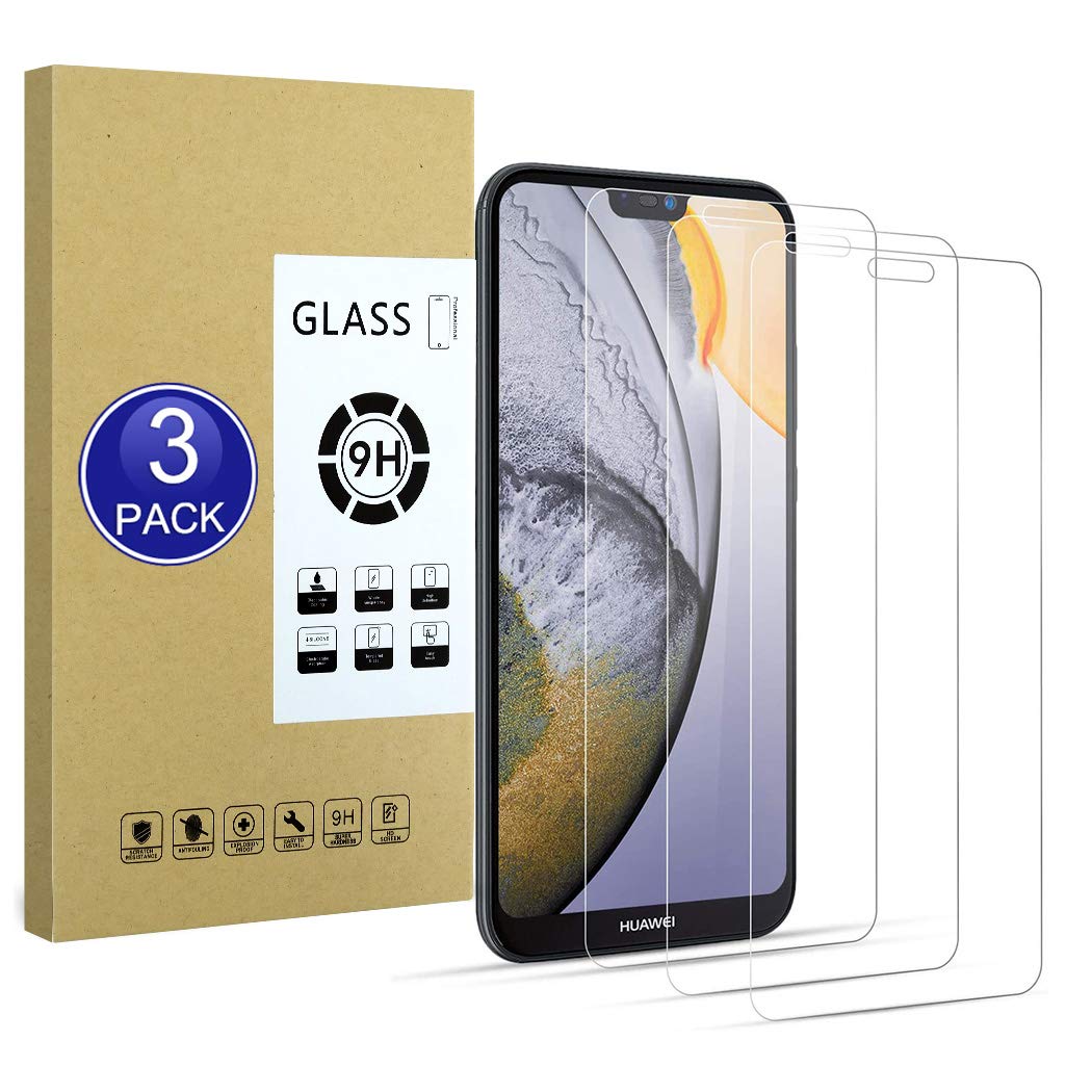 X-Dision [3 Pack Compatible with Huawei P20 Lite Screen Protector,2.5D Protect Film[9H Hardness,Case Friendly,Shatter-proof] Premium Accessories Tempered Glass Film