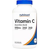 Nutricost Vitamin C 500mg, 240 Capsules, Vegetarian, Gluten Free & Non-GMO