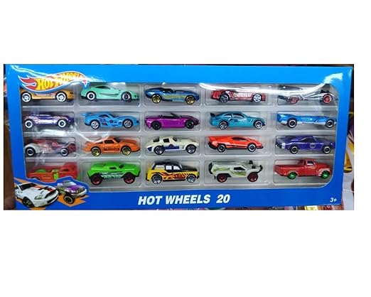 VKs Hot Wheels Metal 20 Car Gift Pack - Design and Color May Vary