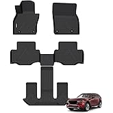 ANBINGO® Floor Mats for 2024 2025 CX-90 & CX90 PHEV (Plug in Hybrid) 6&7 Seater 2nd Row Captain Seat or Bucket Seat All Weather Waterproof Mazda Car Mat Guard Liners
