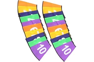 Totority 2 Sets Bright Numbered Soccer Cone Covers High-Visibility Athletic Cone Sleeves Weather-Resistant