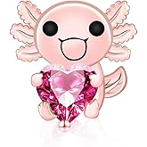 Axolotl Charms Bead for Bracelet - 925 Sterling Silver Cute Animal Smile Charms Jewelry Fashion Charm Necklace for Women Heart-Hugging Axolotl Gifts for Birthday Charm Bracelet Chain for Luck Beads