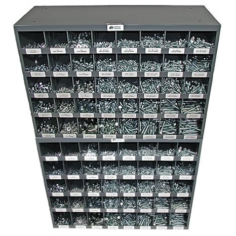 Metal 12 Hole Storage Bolt Bin Cabinet Tray Box Nuts Bolts
