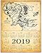 2019 Calendar - The Realm Of Middle Earth Map - 11x14 Unframed Calendar Art Print - Great Calendar for Lord of the Rings and Hobbit Fans