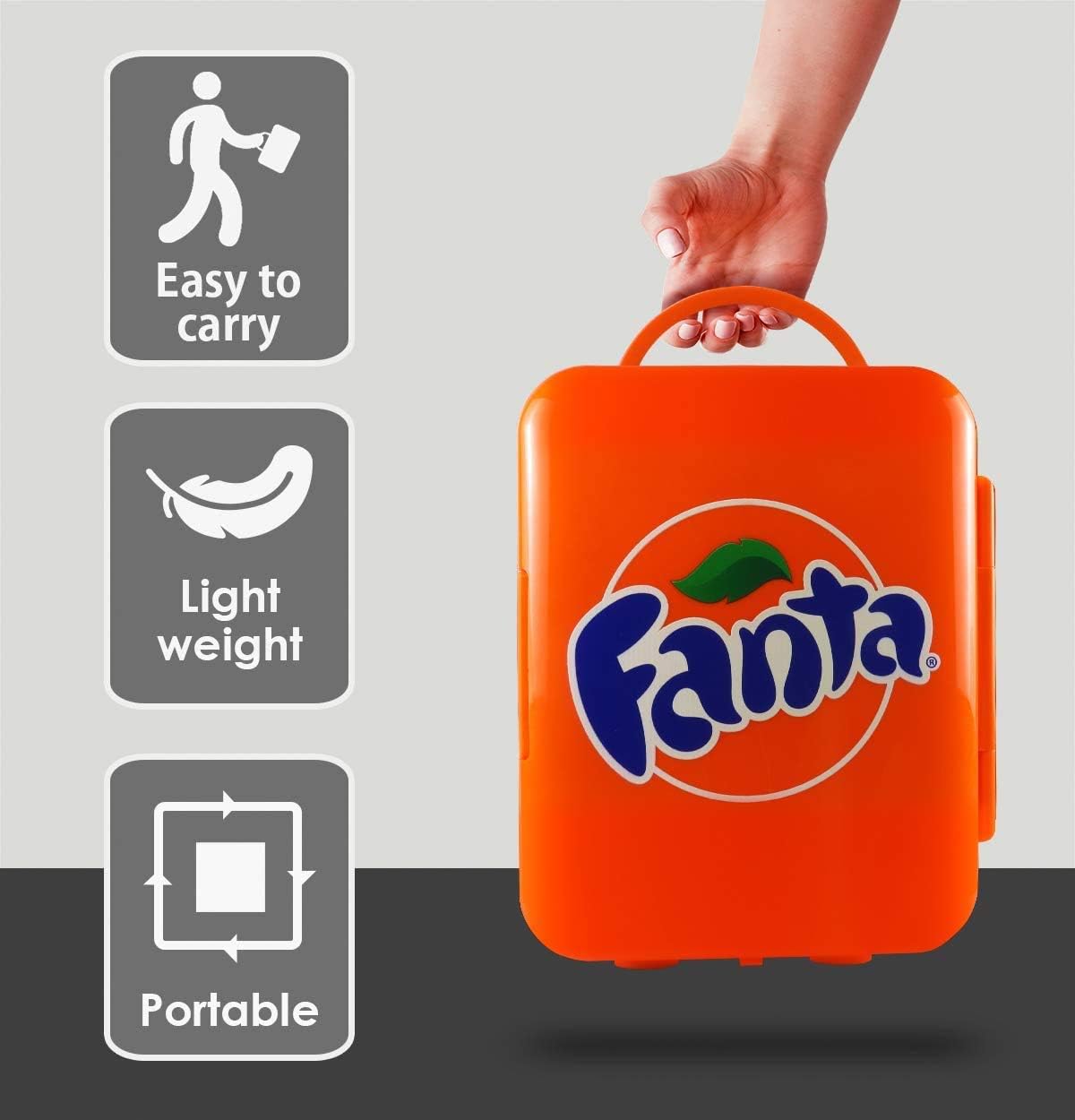 Koolatron Fanta Mini Fridge, Refrigerator for Bedroom Skincare Office Portable Table Top Beverage Cooler - Image 3
