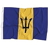 GZYUJIEMEDIA Republic of Barbados National Flag Polyester Fiber 3x5 Feet Flag, Bright Colors, Anti-UV Fade, Indoor/Outdoor, Independence Day, Patriotic