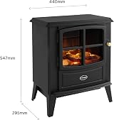 Dimplex Brayford Optiflame Freestanding Electric Stove 2kW Remote view 5