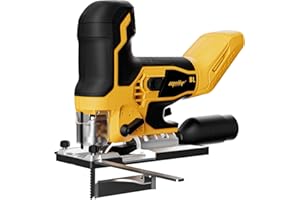 WITLIGHT Cordless Jig Saw Compatible with Dewalt 20V MAX Battery (Tool Only), Brushless Orbital Tool w/ 3800 SPM Blade Speed, 6 Variable Speed, Bevel Angle (0°-45°), 4 Orbital Settings, LED Light