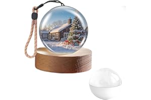 Dawmud Memory Sphere Lamp, 2025 New Memory Lamp Ball, Memory Orb Custom Video Sphere, Crystal Ball Video Player Ideal for Christmas Gifts and Christmas Decorations (White)