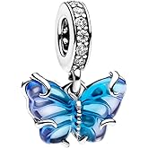 925 Sterling Silver Christmas Beads Charms for Bracelets Necklaces, Elk Turtle Butterfly Firefly Infinity Snowflake Santa Love Dangle Pendant Valentine's Day Birthday Charms Jewelry Gift for Women