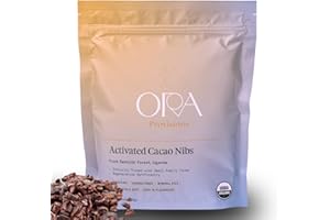 ORA PURE CEREMONIAL CACAO ORA Cacao Nibs, 4oz - Organic, Ethical, Regenerative, Heavy Metals Tested, Unsweetened