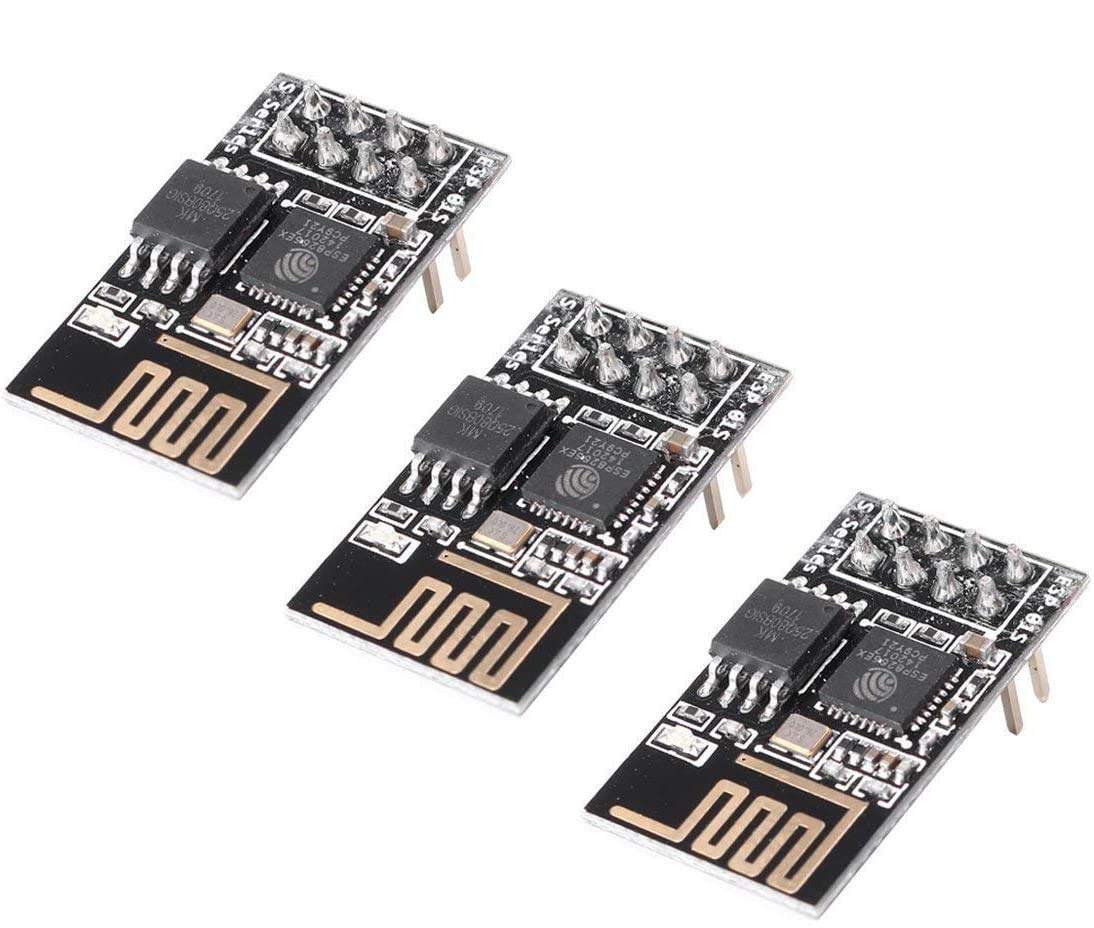 DollaTek 3Pcs ESP8266 ESP-01S WiFi Serial Transceiver Module with 1MB Flash for Arduino