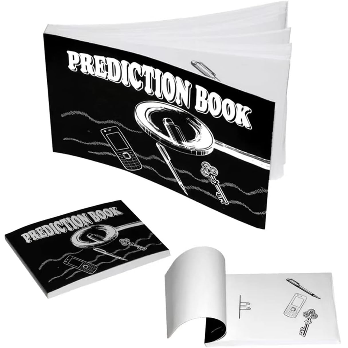 MilesMagic Magician's Prediction Book Gimmick Mind Reading Choice Revealing Real Mentalism Magic Trick