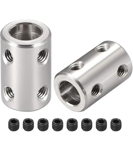 2 Coupleurs Flexibles Aluminium 6,35mm→10mm - Pour CNC Et Moteurs Pas à Pas