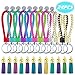 TWDRer 24 PCS Leather Key Chain Key Chain Rings Bulk with Tassel for Tassel Keychain Knitted Key Chain Key Rings