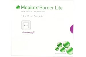 Mepilex Border Lite 4" x 4" (10 x 10 cm) Thin Soft Silicone Foam Dressing