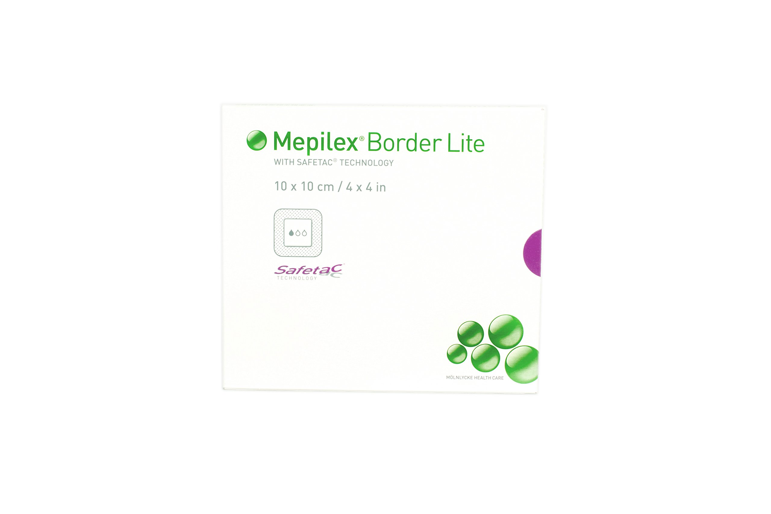 Mepilex Border Lite 4" x 4" (10 x 10 cm) Thin Soft Silicone Foam Dressing