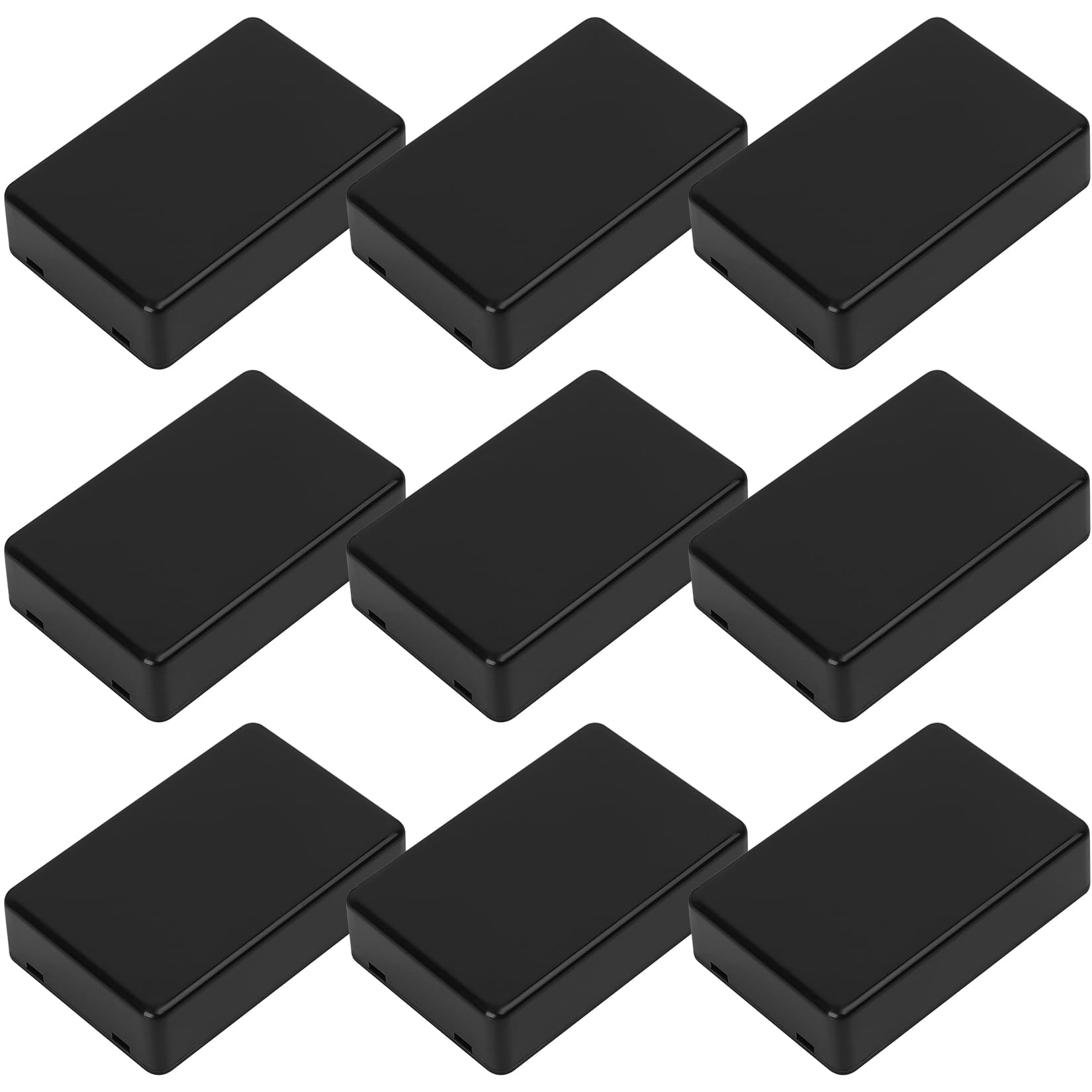 9 Pcs ABS Plastic Project Box, Waterproof Electronic Enclosure Case, Surface-Mounted Adaptable Box, Black/70x45x18mm