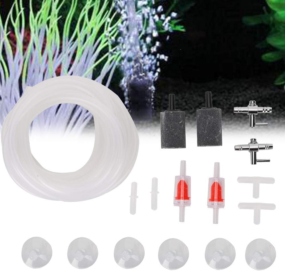 Zerodis Fish Tank Oxygen Air Pump Accessories, Aquarium Air Pump Compressor Valve T-type Straight Link Pipe Set(Set 8) - Image 5