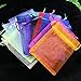 Lalago 100 Pcs Organza Wedding Favour Bags Gift Mini Jewelry Bags (Mixture)