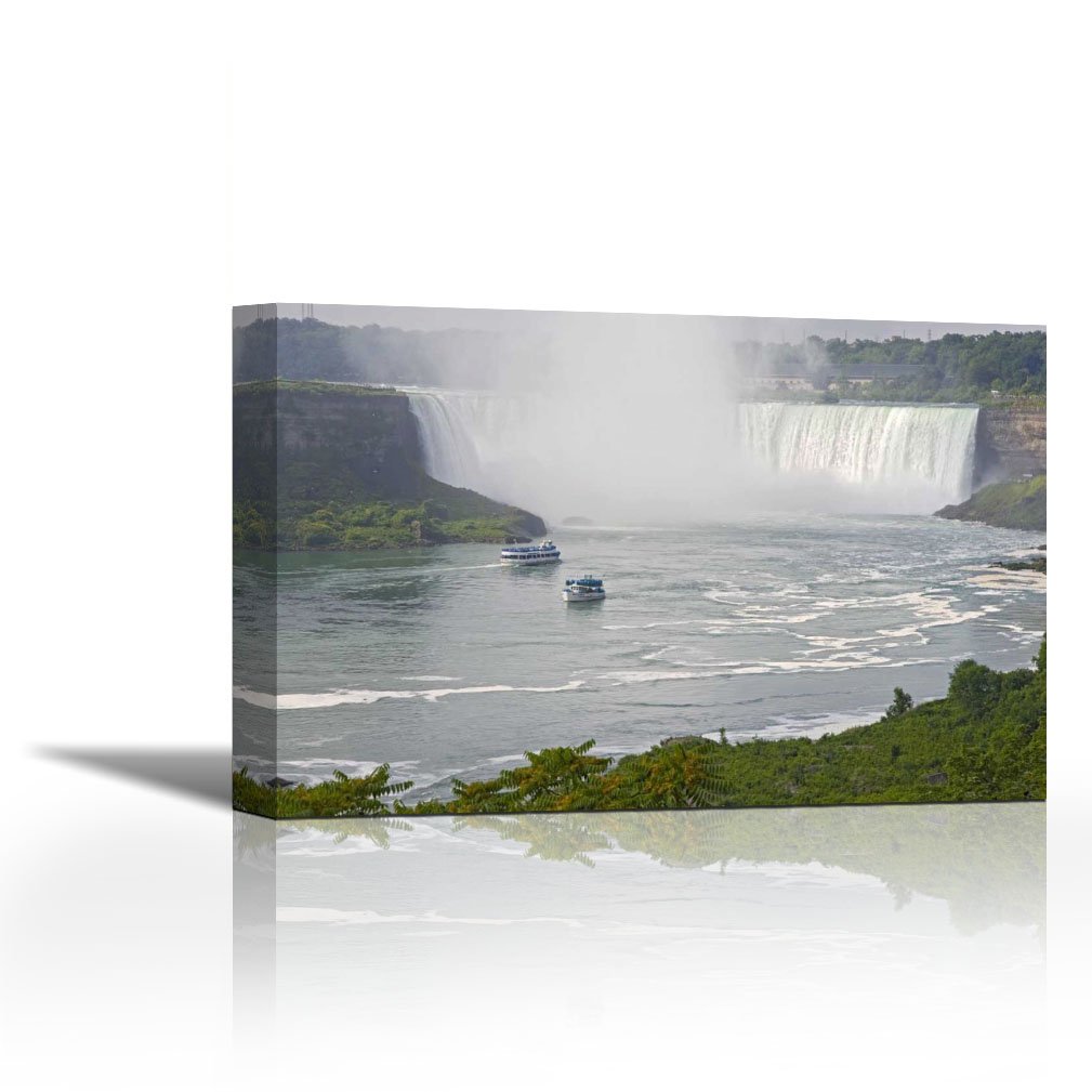 Karmakara Canada Ontario Sightseeing At Niagara Falls Canvas Astronomy Space Art Wall Painting For Office Hotels Drawing Room Ready To Hang Print 18 X 12 Inch Amazon In Home Kitchen