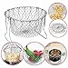 304 Stainless Steel Foldable Steam Rinse Strain Fry Basket Strainer Net Kitchen Cooking Tool for Fried Food or Fruits