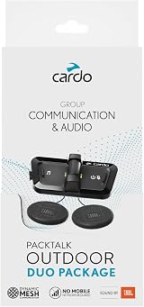Cardo PACKTALK OUTDOOR DUO PACK BLACK Bluetooth Motorcycle Intercom System view 1