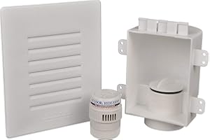 Studor 20381 Redi-Vent Air Admittance Valve with Recessed Box and Grill, White
