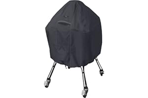 Classic Accessories Ravenna Water-Resistant 27 Inch Kamado Ceramic BBQ Grill Cover, Black