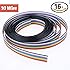 Hilitchi 16ft/5m 10 Wire Rainbow Color Flat Ribbon IDC Wire Cable
