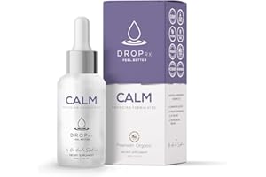 DROP RX FEEL. BETTER. DropRx Calm by Dr. Nicole Saphier Organic Lemon Balm, Lavender, Chamomile & Kava Kava Extract – Vegan & Gluten-Free, Made in USA (2 FL Oz)