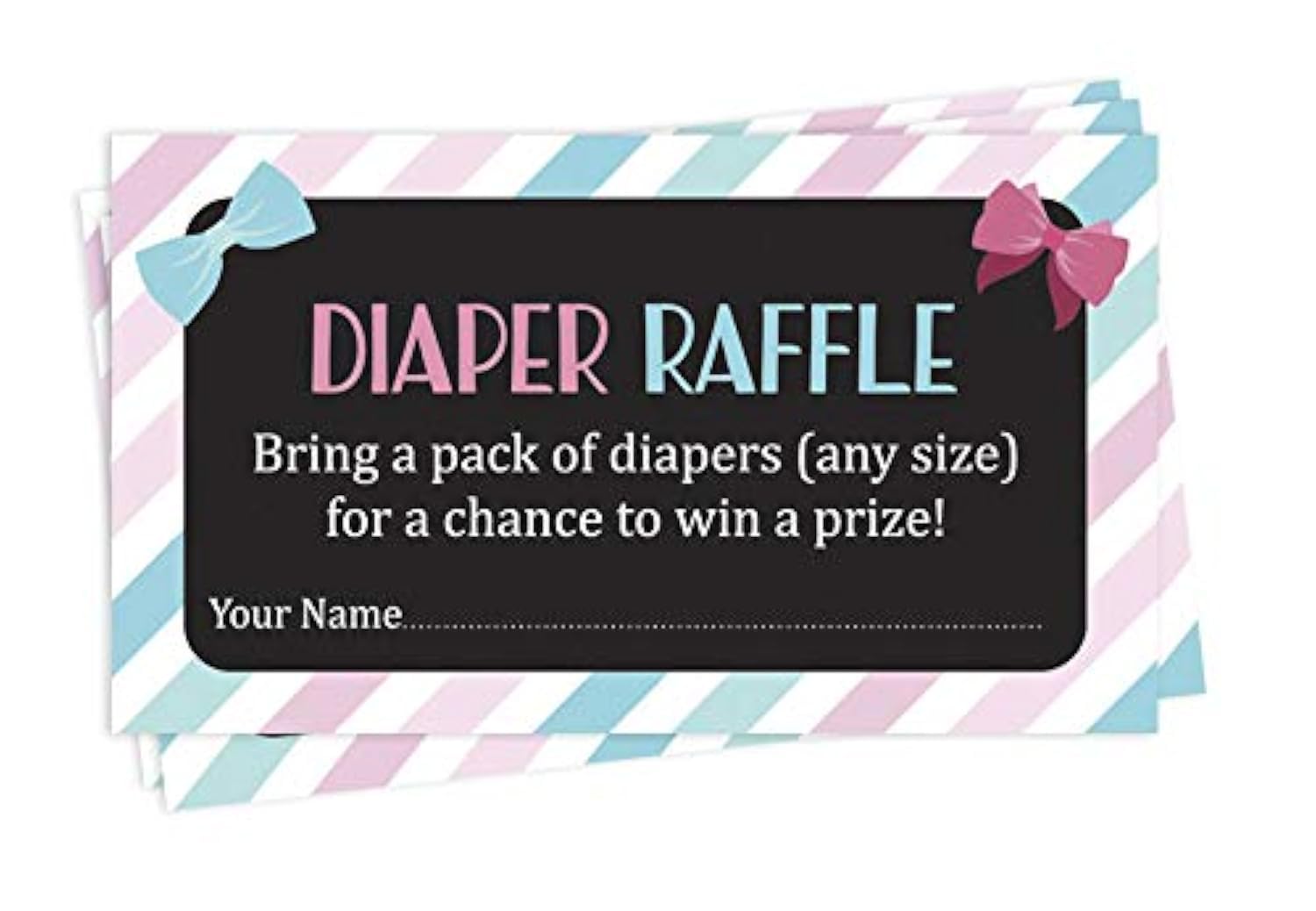 Inkdotpot 30 Gender Reveal Baby Shower Diaper Raffle Ticket Lottery Insert Cards Supplies Games For Baby Shower Party Bring A Pack Of Diapers To Win Favors Gifts And Prizes