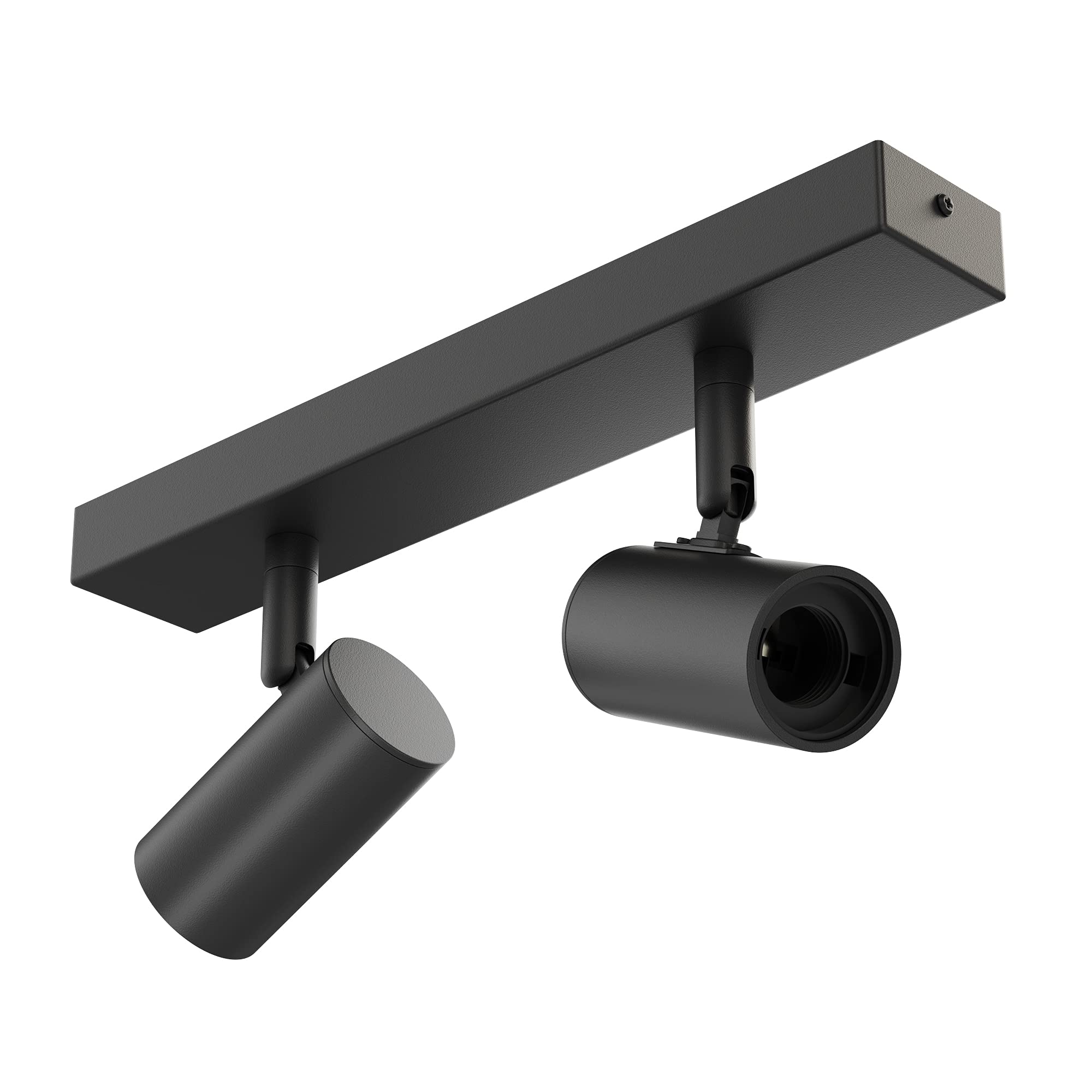 ledscom.de Ceiling Light FARE, 2-Light, Black matt, 2X E27 max. 60W