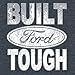 Tee Luv Men's Built Ford Tough Shirt - Faded Ford Logo Shirt, Heather Blue, M