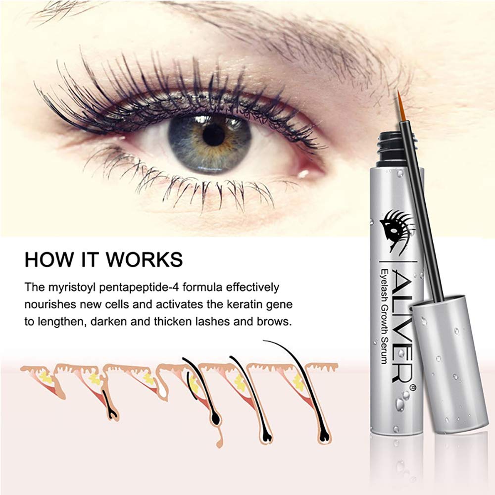 Eyebrow Eyelash Growth Serum -Lash Enhancer Boost Brow Serum for Longer Thicker Fuller Lashes Eyebrows