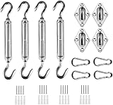 HOMPER Sun Shade Sail Fixing Kit 304 Stainless Steel Hardware Set view 1