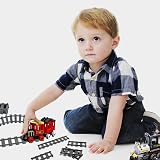 Etarnfly 60Pcs City Train Tracks 36 Straight 24 Flexible Compatible with All view 6
