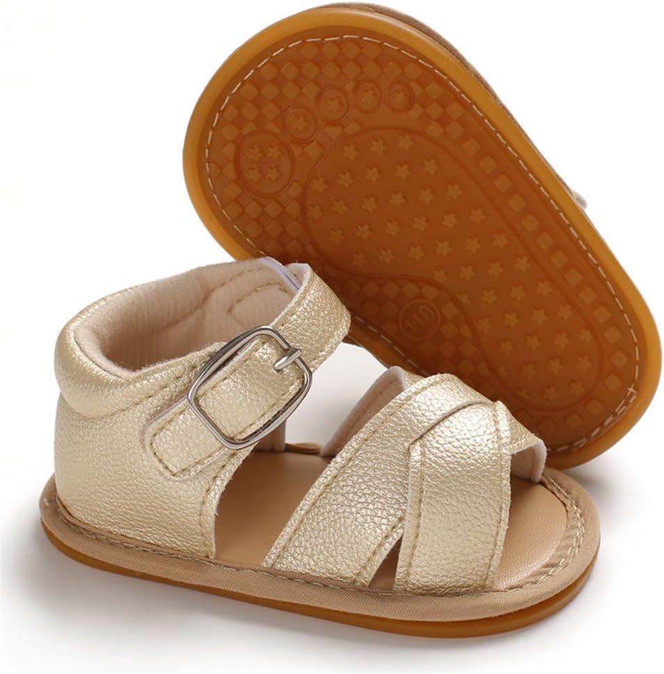 Baby Girls Boys Summer Sandals Toddler Infant Girls Rubber Sole Non-Slip Flat Shoes