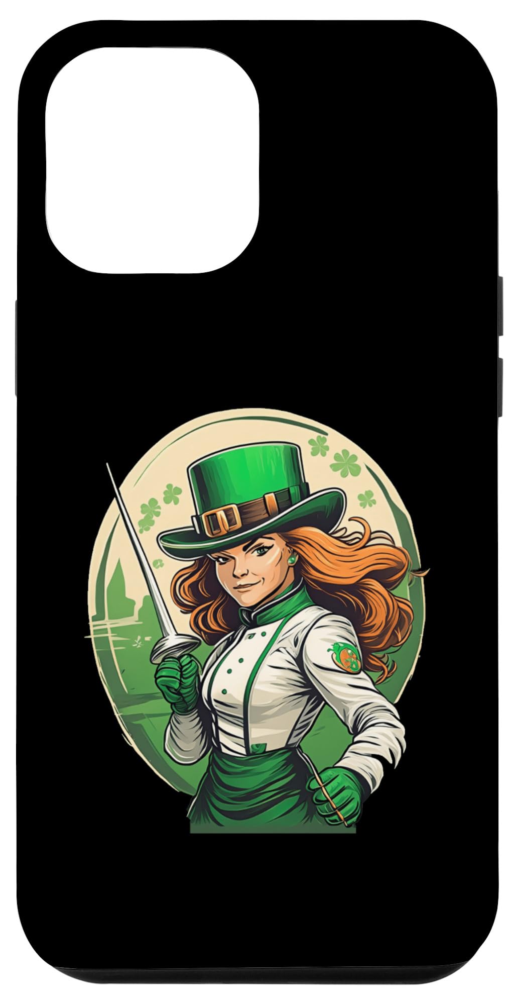 iPhone 12 Pro Max St. Patrick's Day Shamrock St Paddy's Day Fencing Case