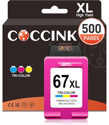 3 Cartucce 67XL Per HP ENVY E DeskJet – Rigenerate, Multicolore