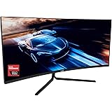 VIOTEK GNV34DBE 34-Inch Curved Gaming Monitor | 144Hz UWQHD 4ms | 2X HDMI 2.0, 2X DisplayPort 1.4, 3.5mm | G-Sync-Ready, Free