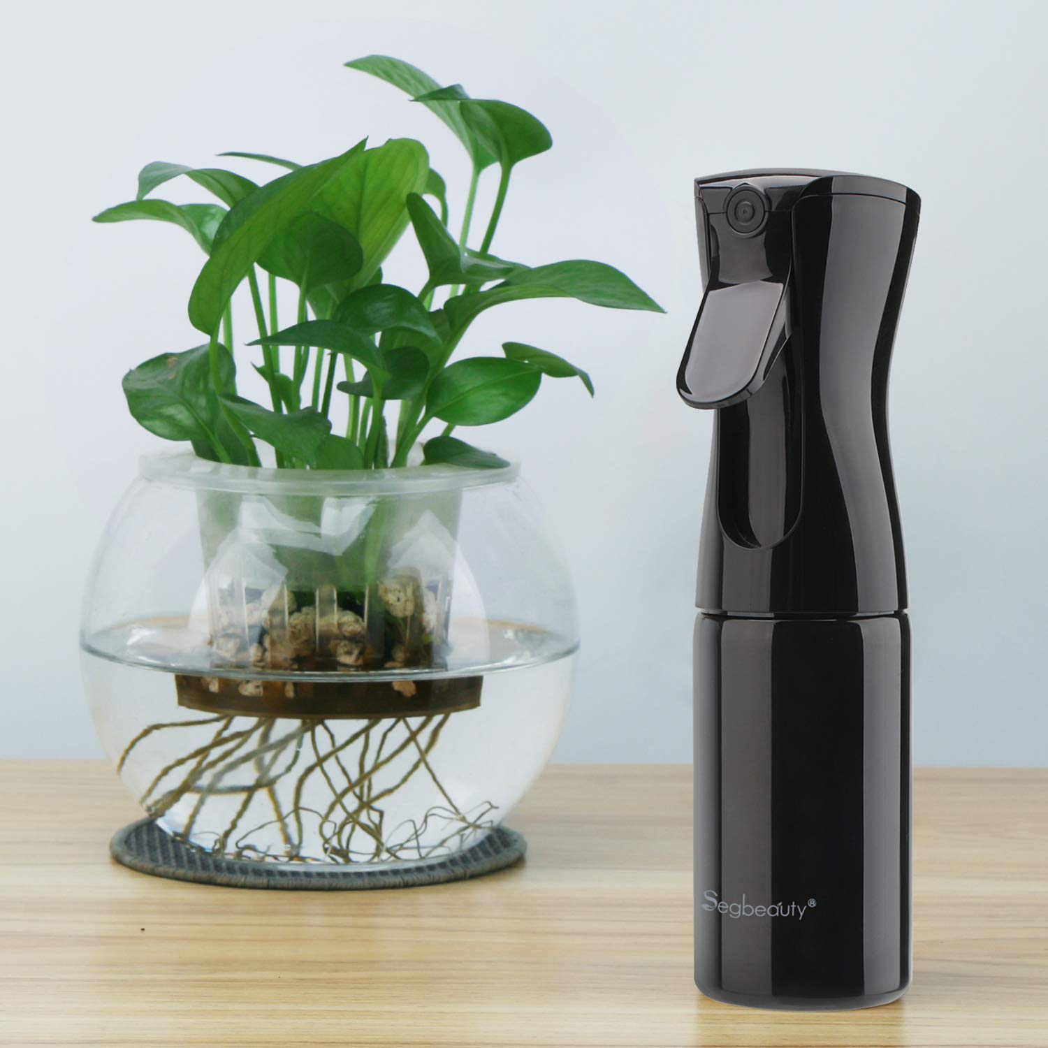 Hair Spray Bottle, Segbeauty 160ml Continuous Fine Mist Sprayer, 5.4oz Salon Spray Hair Mister, Empty Plastic Water Squirt Bottle for Curly Hair, Hair Cutting, Barber, Stylist, Cleaning, Plant: Beauty
