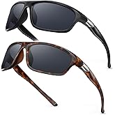 SKYOAK Scratch/Saltwater Resistant/Anti-stain Coating Polarized Lens Sports Sunglasses Men Women TR90 Wrap Around Sun Glasses