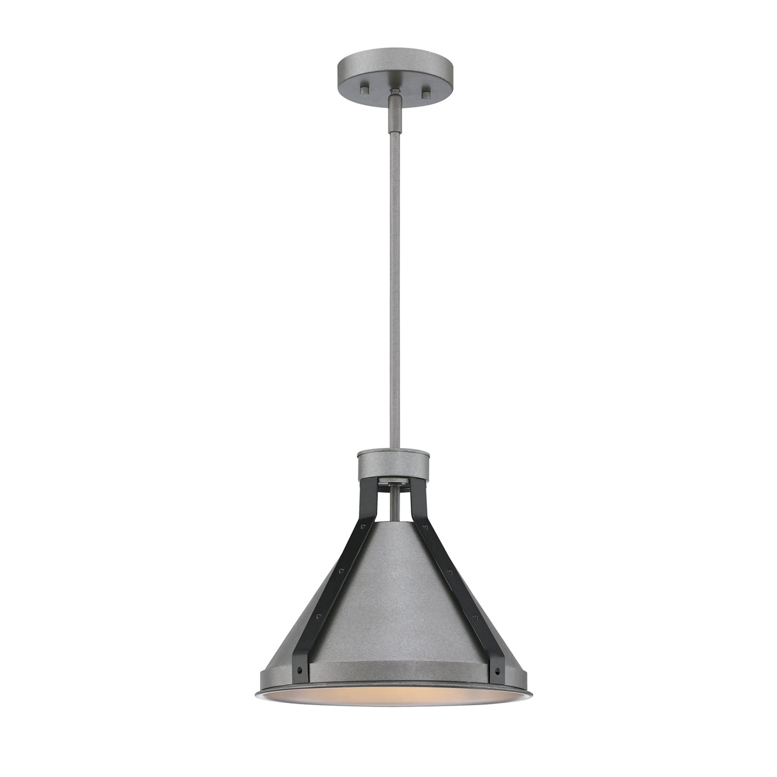 Photo 1 of Westinghouse 6128400 Pennsauken Vintage-Style One Light Indoor Pendant, Industrial Steel Finish with Iron Accents