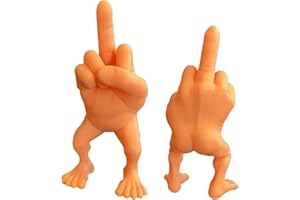GLADYELL Middle Finger Figure With Legs, Sculpture Gifts, Funny Decor Desk Accessory, 3D Figurine Gag Gifts, Home Office Statue Decoration Ornament (Flesh, 3in)
