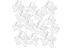 Yymobt 12 Pcs Giant Paper Flower Artificial Crepe Paper Flower Decoration White Large 3D Wall Decor for Wedding Bridal Baby S