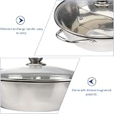 Stainless Steel Dual Hot Pot Divider Glass Lid Induction Cooker 28cm view 4