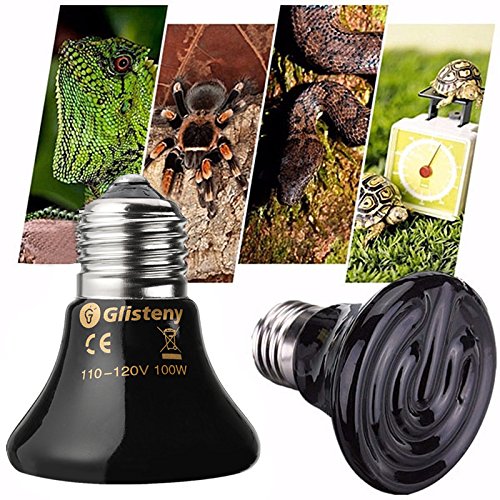 Ceramic Heat, GLISTENY Mini Brooder Bulb Infrared Bulb Emitter Lamp